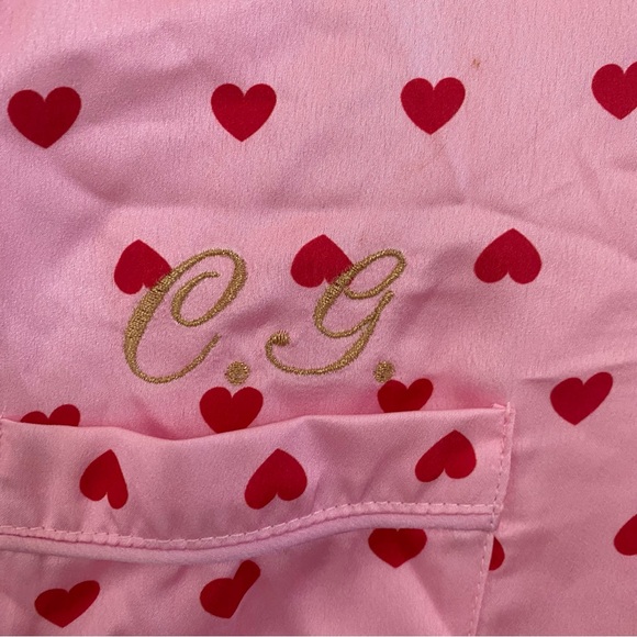 Valentines pajamas set with heart pattern - Picture 4 of 8